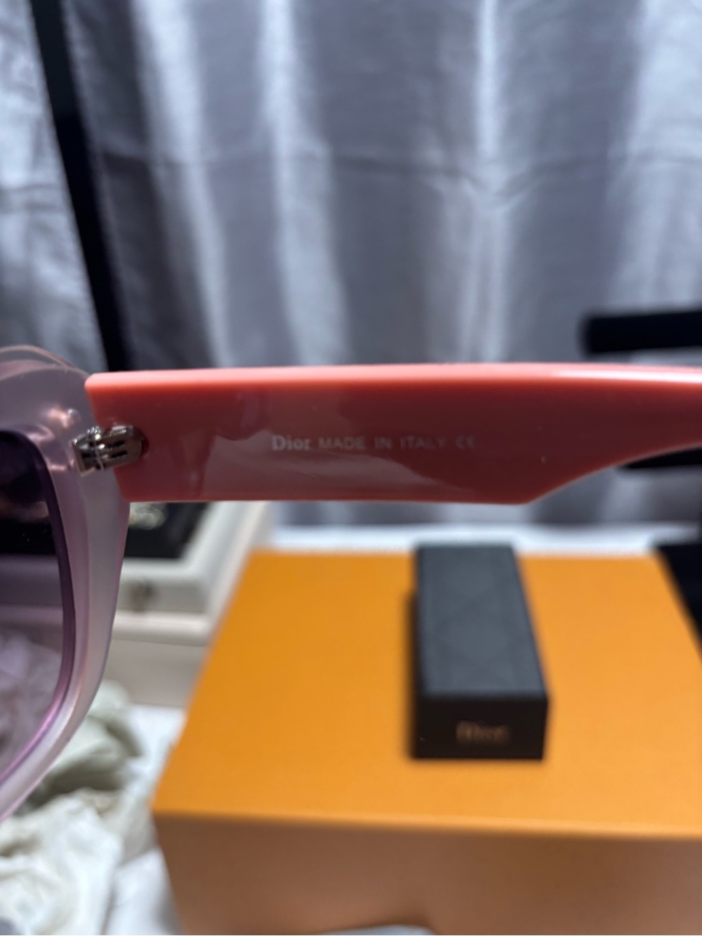 Dior Pink Cat-Eye Sunglasses with Gradient Lenses - Picture 3 of 3
